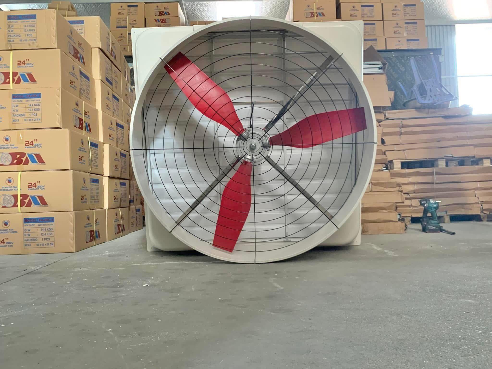 Quạt thông gió composite trực tiếp 3 cánh PA đỏ BMF-1260