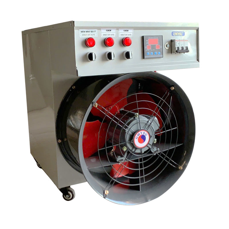 Máy sưởi công nghiệp 20KW dùng điện, diện tích sưởi 200m2