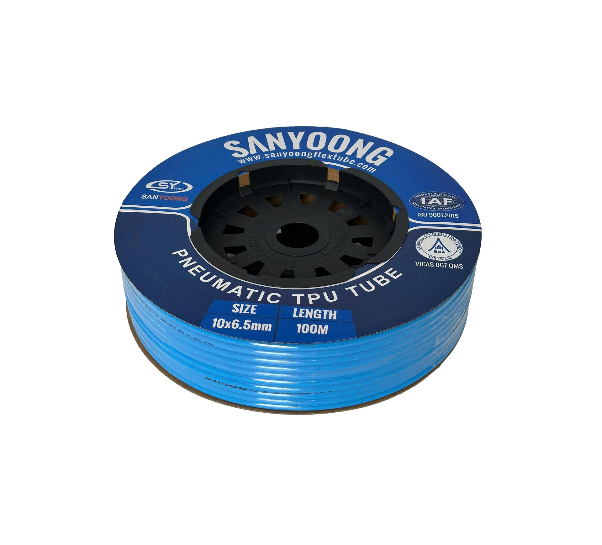 Dây hơi khí nén phi 4 6 8 10 12 14 16 màu trắng trong, ống hơi khí nén, dây khí nén TPU , dây PU, dây máy hơi TPU - SANYOONG