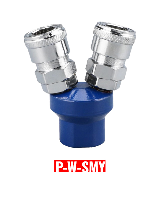 Bộ Chia Khí Nén Thân Tròn, Đầu Nối Tròn Chia 2, Chia 3 Nối Nhanh Khí Nén